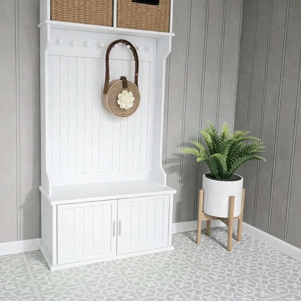 Hallway Storage Unit with Baskets – alternate view 6 | 1:12 scale dolls house miniature