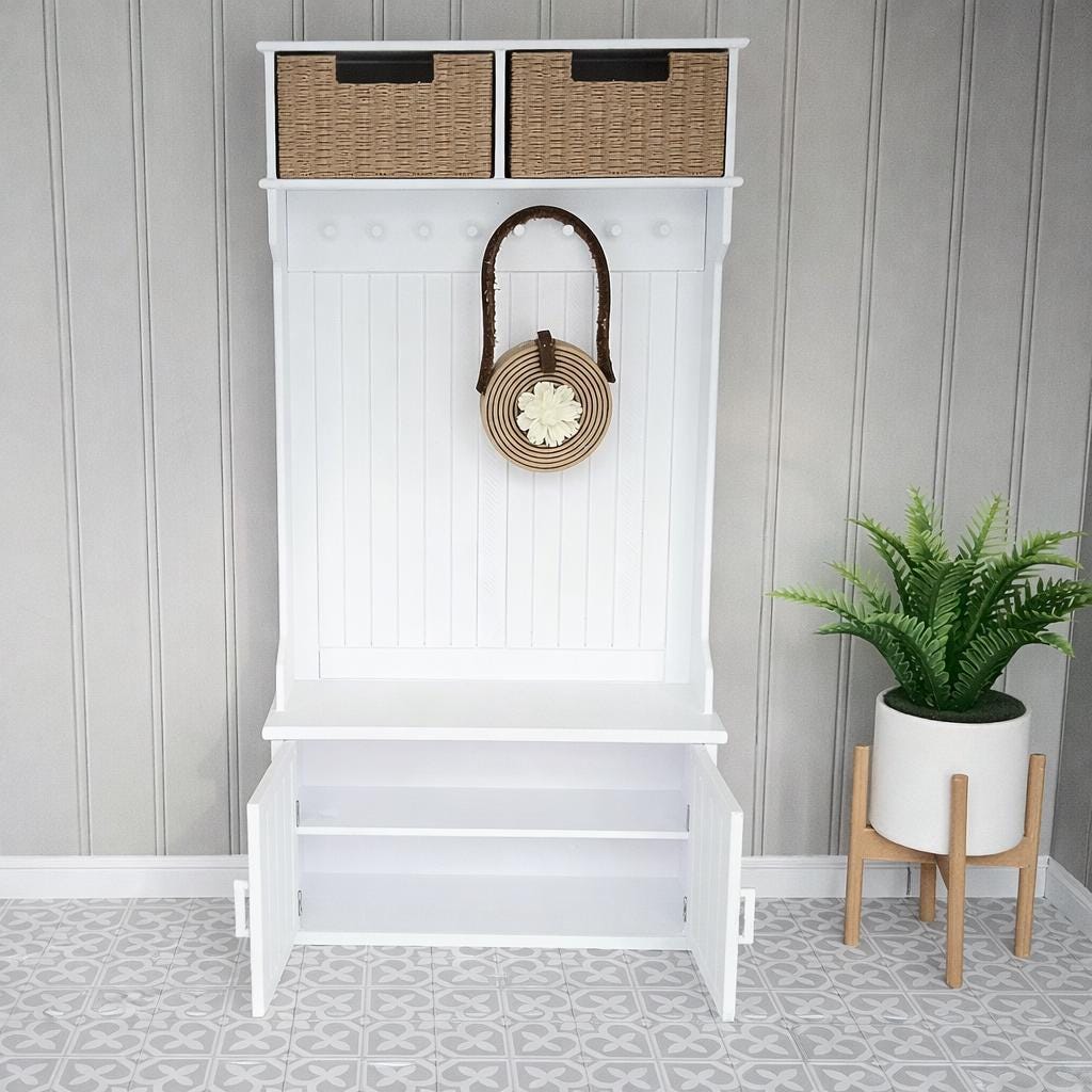 Hallway Storage Unit with Baskets – alternate view 5 | 1:12 scale dolls house miniature