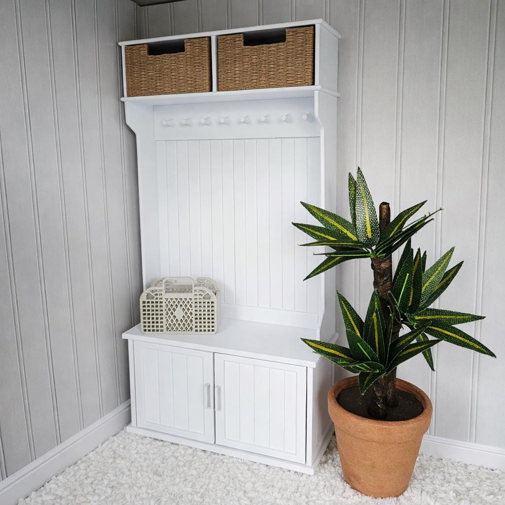 Hallway Storage Unit with Baskets – alternate view 10 | 1:12 scale dolls house miniature
