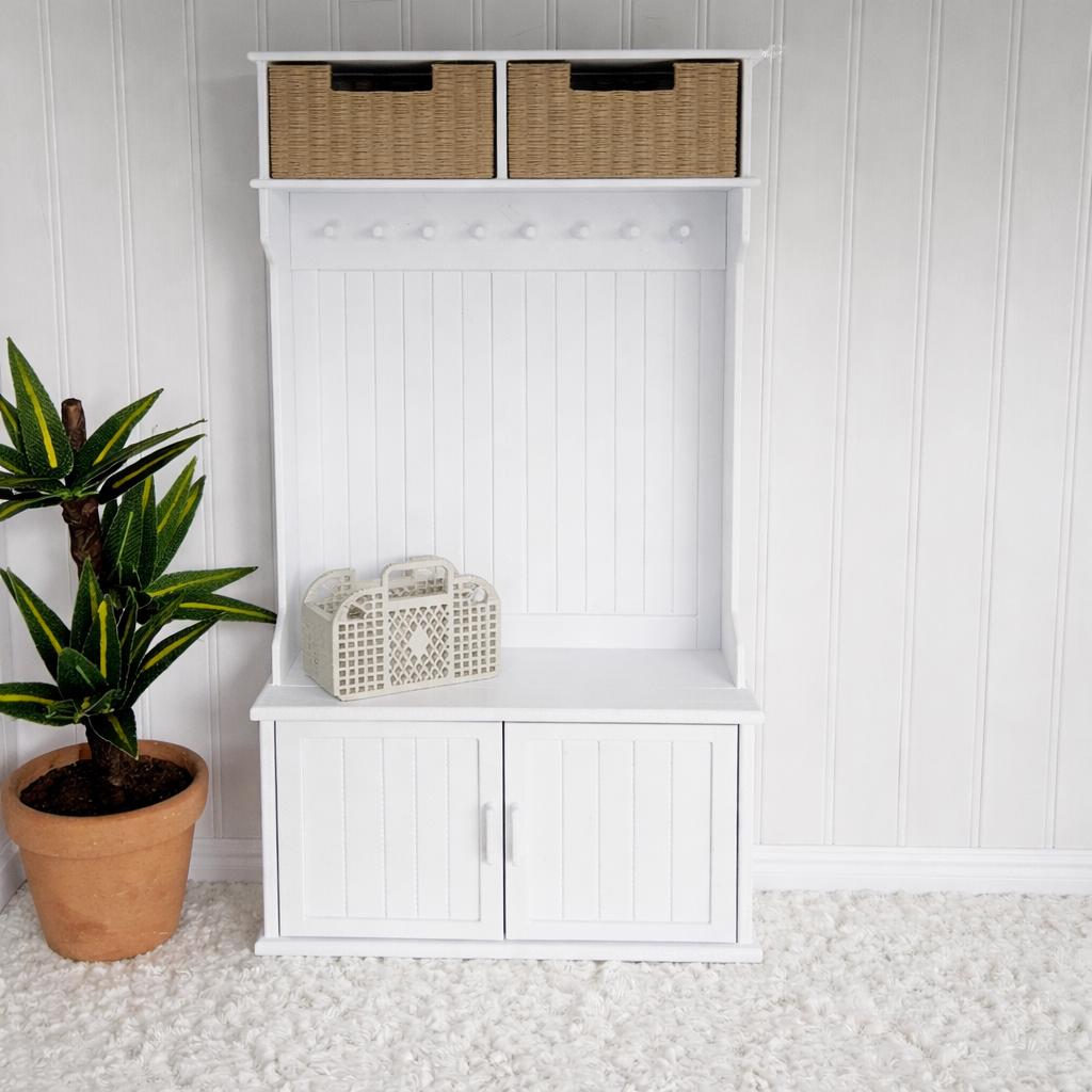 Hallway Storage Unit with Baskets – alternate view 4 | 1:12 scale dolls house miniature