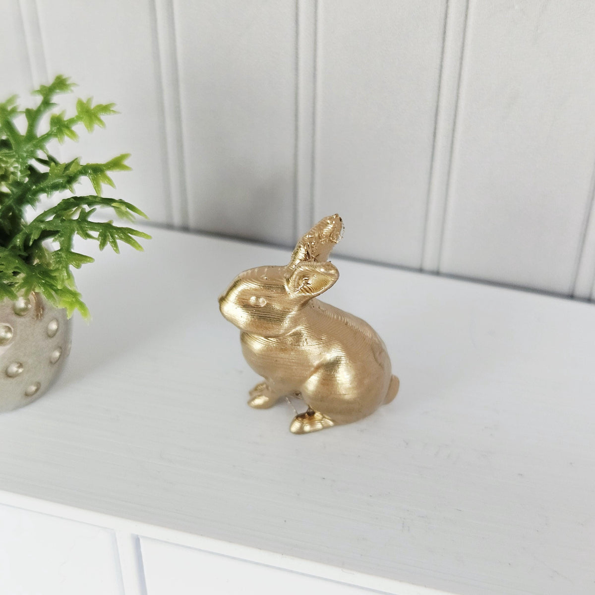 Dolls House Bunny Ornament | Miniature Rabbit Figure | Shelf Decor | 1:12 Scale