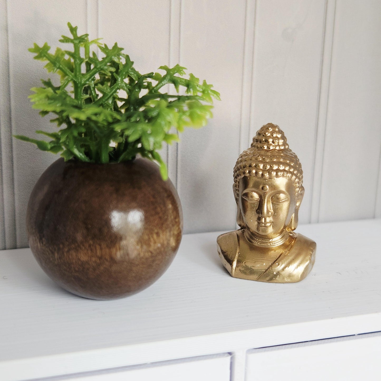Dolls House Buddha Head Ornament, 12th Scale, Miniature
