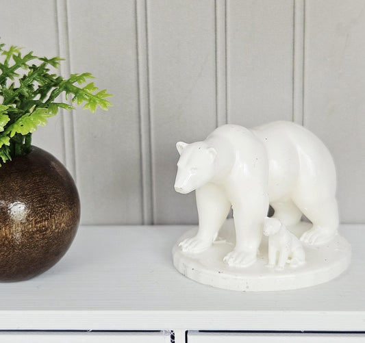 Dolls House Polar Bear & Cub Ornament, 12th Scale