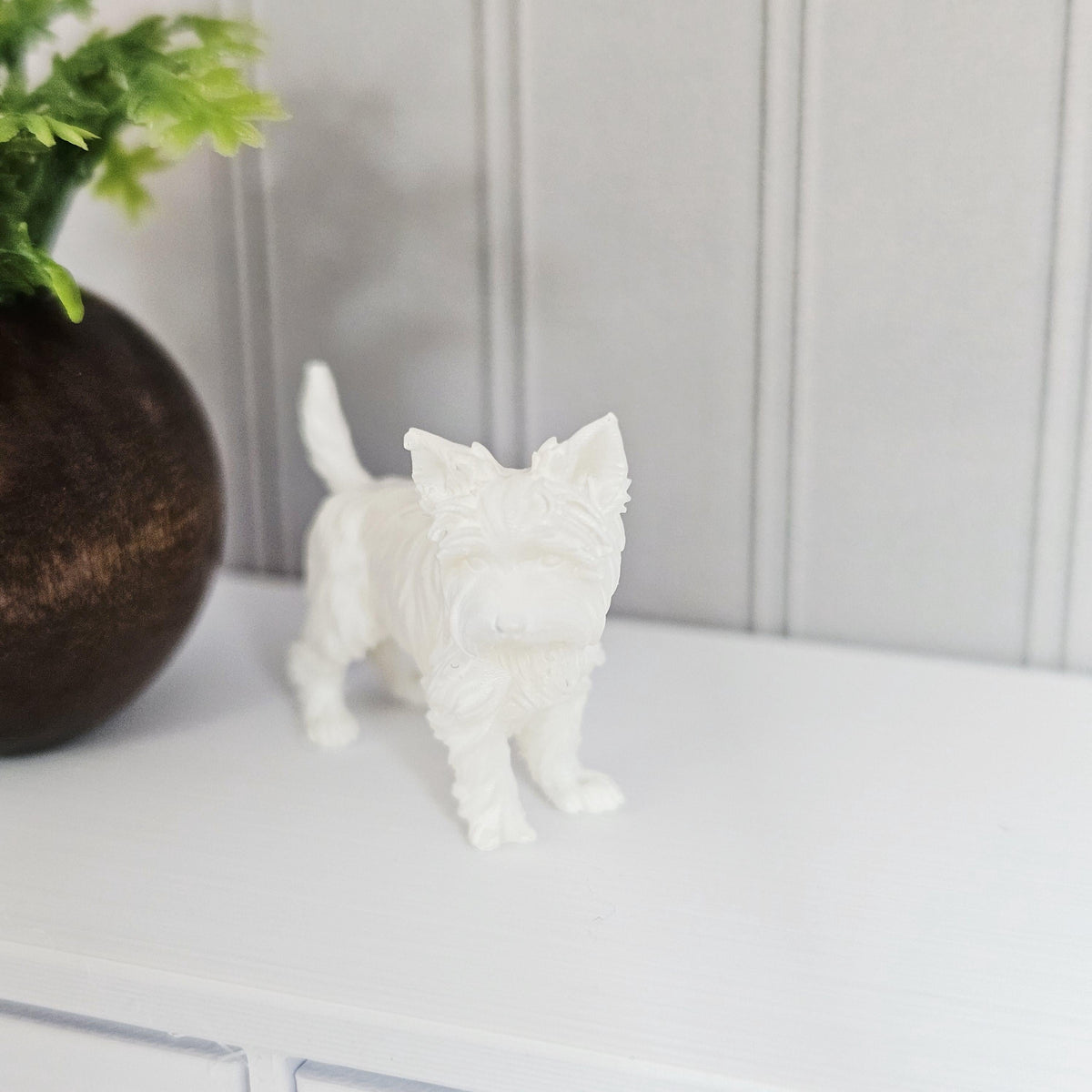 Dolls House Yorkshire Terrier Dog | Miniature Yorkie Ornament | Pet Decor | 1:12 Scale