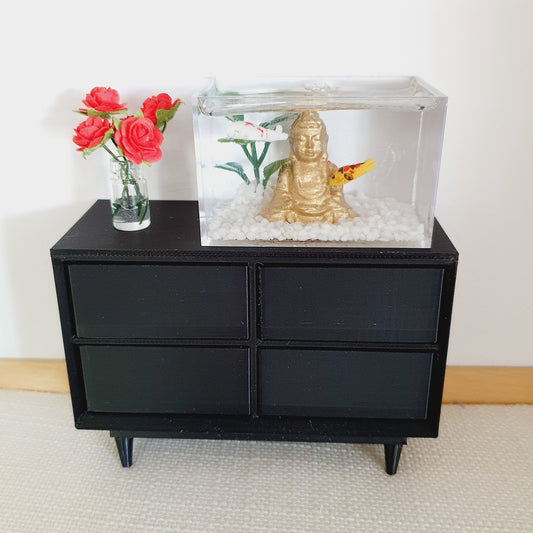 Dolls House Fish Tank / Resin Aquarium, 12th Scale, Miniature Fish Tank
