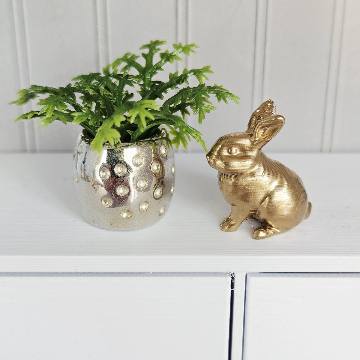 Dolls House Bunny Ornament | Miniature Rabbit Figure | Shelf Decor | 1:12 Scale