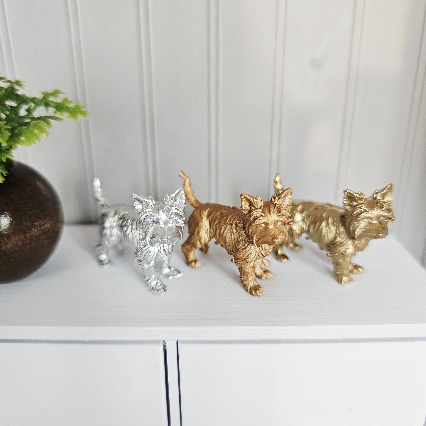 Dolls House Yorkshire Terrier Dog | Miniature Yorkie Ornament | Pet Decor | 1:12 Scale