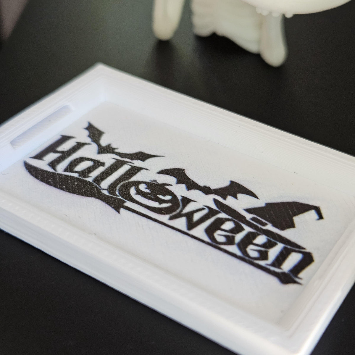 Dolls House Halloween Tray | Mini Serving Tray with Handles | Spooky Decor | 1:12 Scale