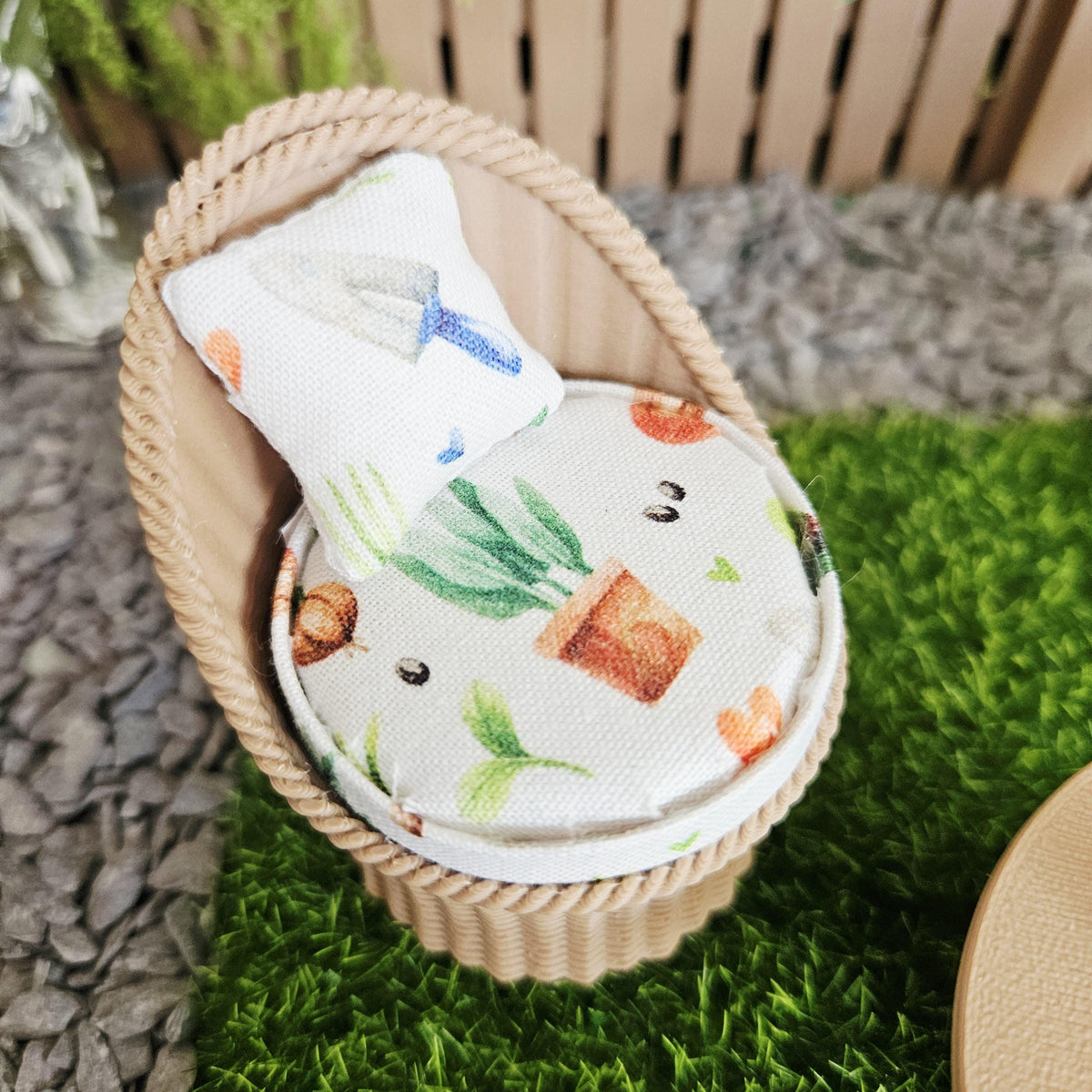 Garden Chair Set |Wooden Effect | 12th scale, Miniature