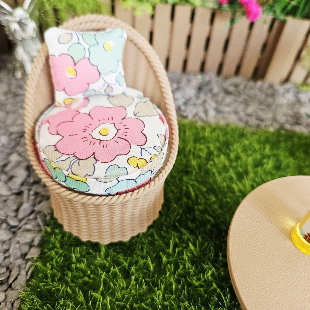 Garden Chair Set |Wooden Effect | 12th scale, Miniature
