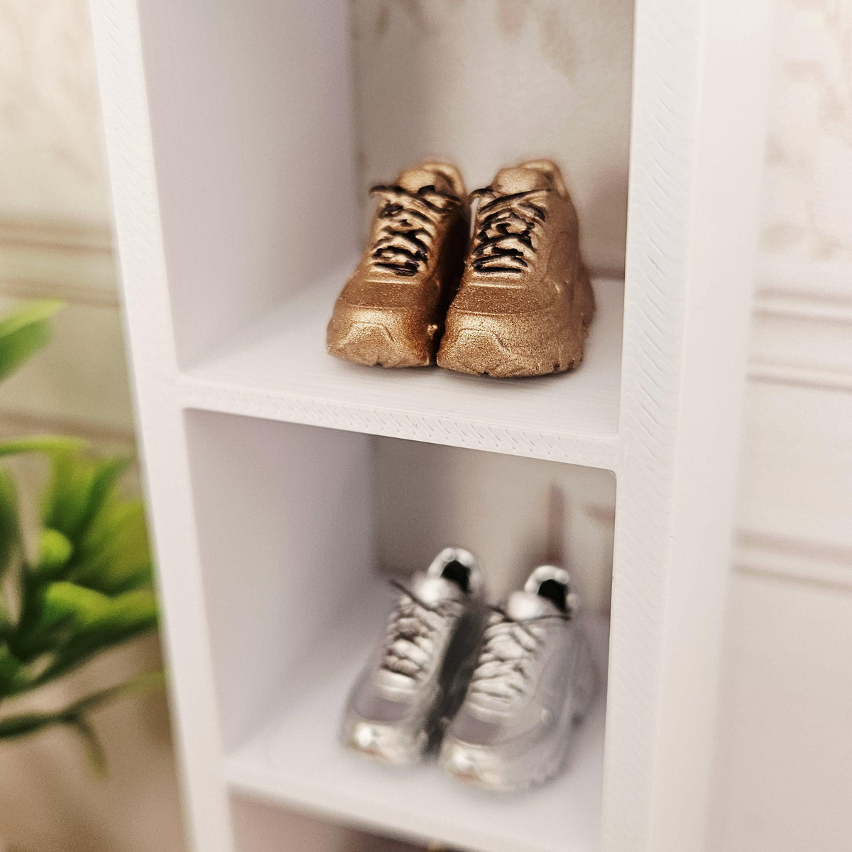 Dolls House Trainers / Sneakers | Metallic Miniature Shoes | Choice of Colours | 1:12 Scale