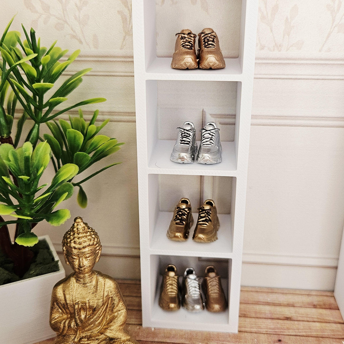 Dolls House Trainers / Sneakers | Metallic Miniature Shoes | Choice of Colours | 1:12 Scale