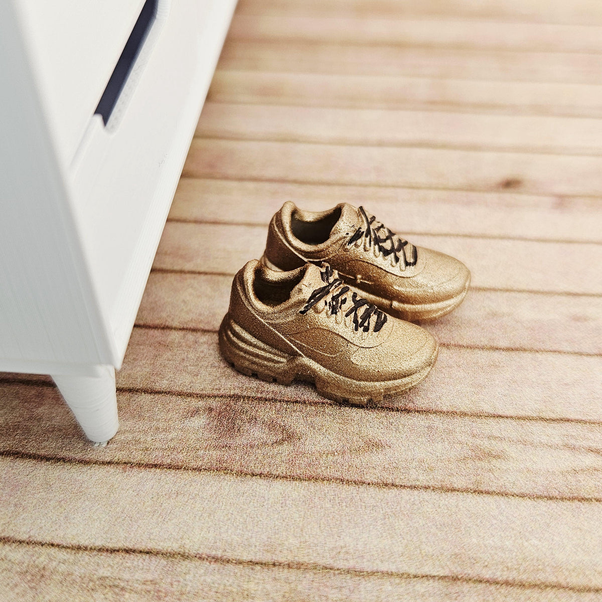Dolls House Trainers / Sneakers | Metallic Miniature Shoes | Choice of Colours | 1:12 Scale