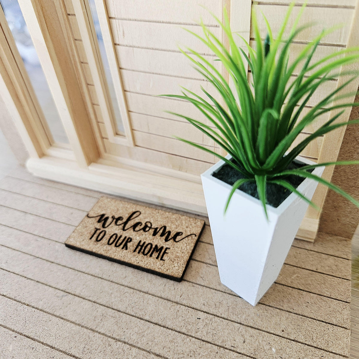 Plant in White Pot | Green Indoor Plant | 1:12 Scale