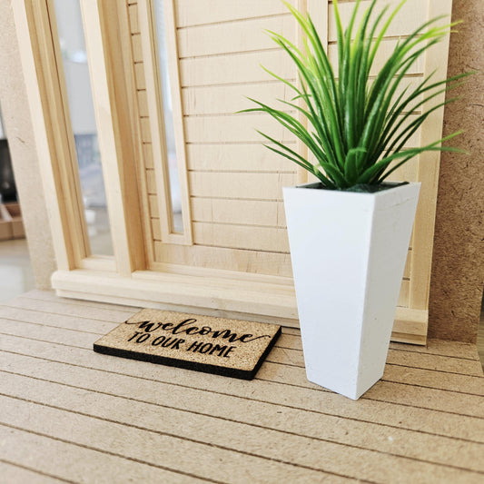 Plant in White Pot | Green Indoor Plant | 1:12 Scale
