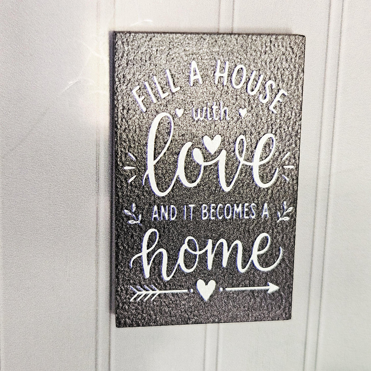 Dolls House Love Quote Wall Sign | Fill a House with Love | 1:12 Scale Miniature Home Decor | 25–40mm