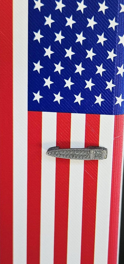 Retro USA Flag Fridge – alternate view 5 | 1:12 scale dolls house miniature