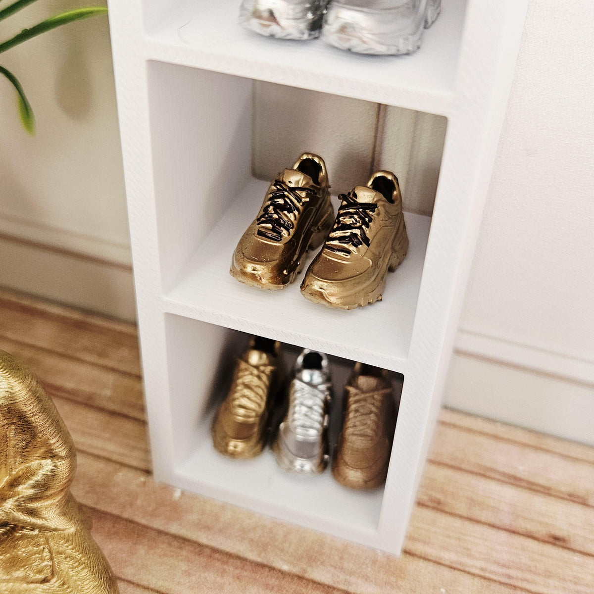 Dolls House Trainers / Sneakers | Metallic Miniature Shoes | Choice of Colours | 1:12 Scale