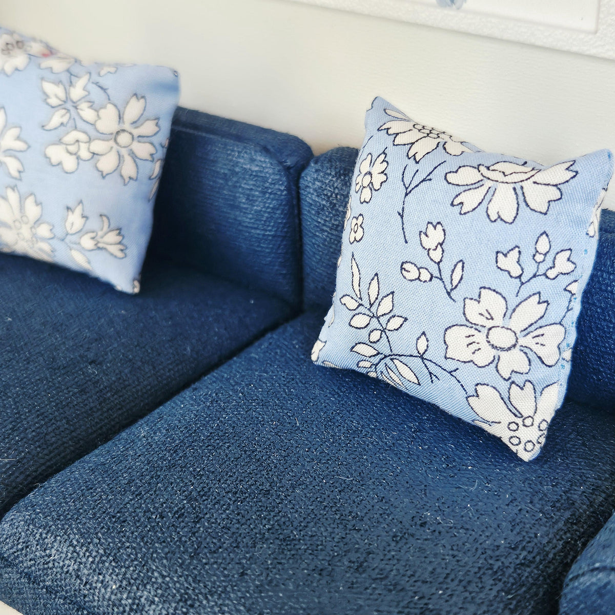 Navy Modern Sofa – alternate view 5 | 1:12 scale dolls house miniature