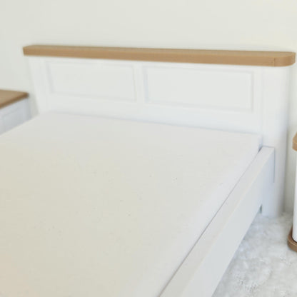 Double Bed with Handmade Mattress – alternate view 3 | 1:12 scale dolls house miniature