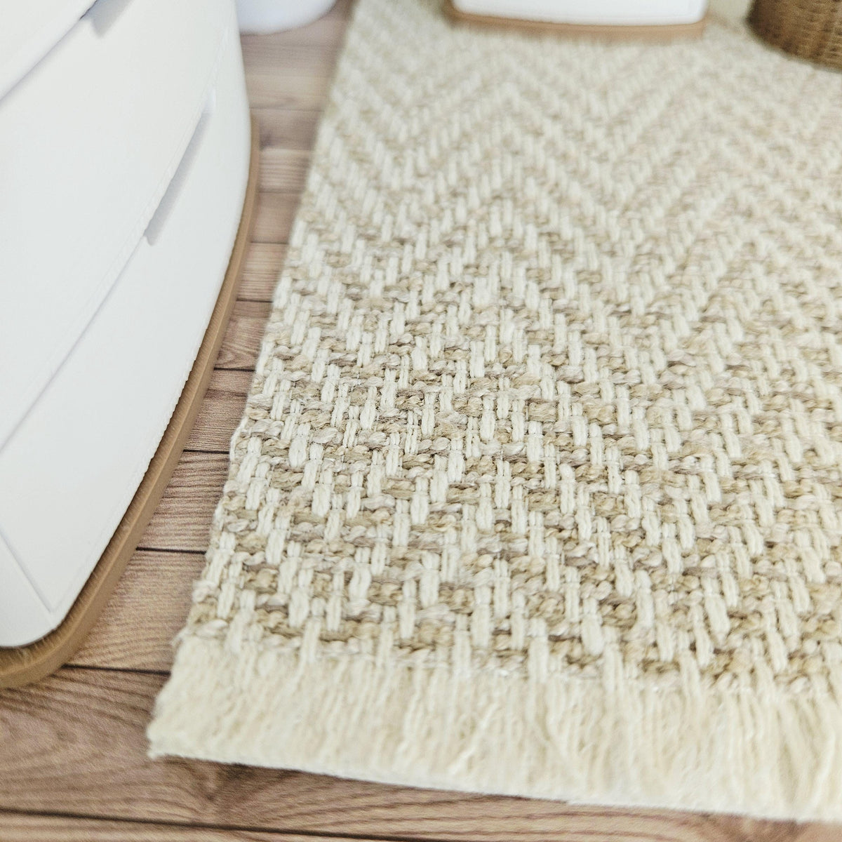 Beige Herringbone Rug – alternate view 5 | 1:12 scale dolls house miniature