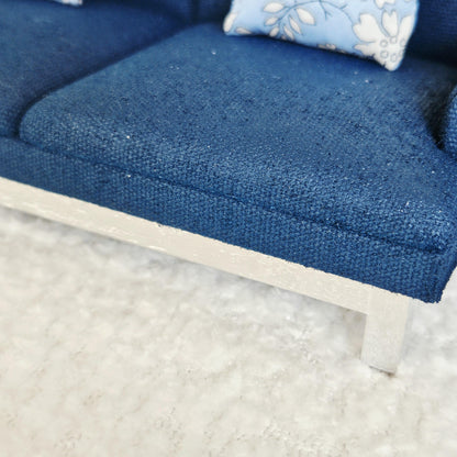 Navy Modern Sofa – alternate view 7 | 1:12 scale dolls house miniature