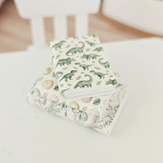 Dinosaur Closed Books – Set of 3 | 1:12 scale dolls house miniature