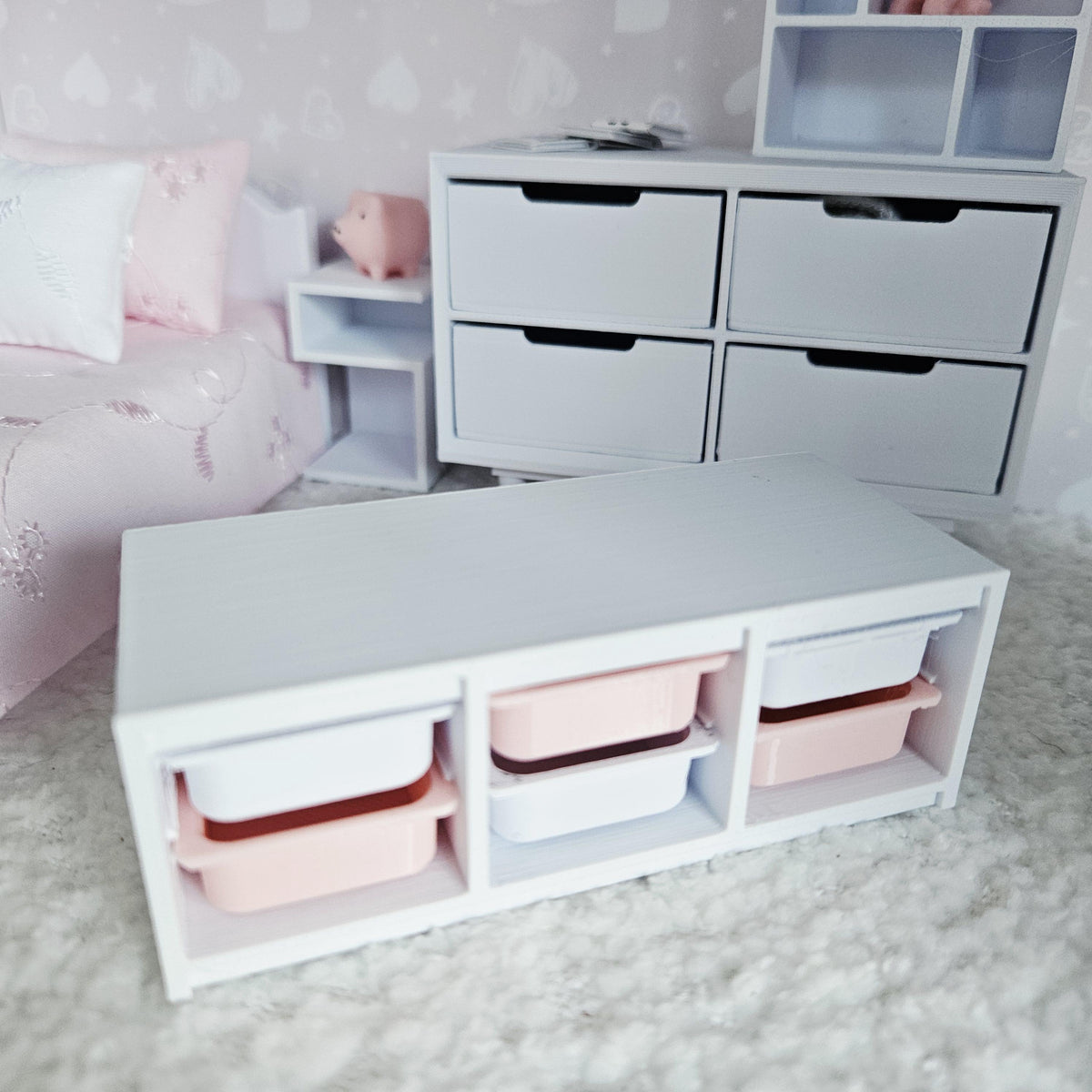 IKEA-Style Floor Unit – alternate view 3 | 1:12 scale dolls house miniature