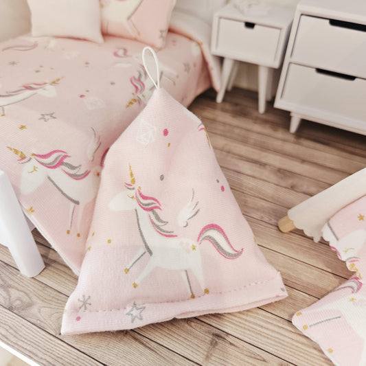 Unicorn Bean Bag Chair – alternate view 2 | 1:12 scale dolls house miniature