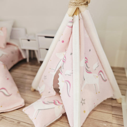 Unicorn Teepee | 1:12 scale dolls house miniature
