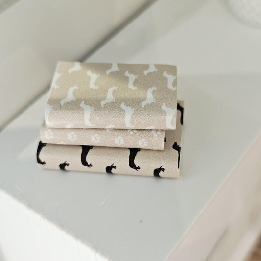 Sausage Dog Books – Set of 3 – alternate view 2 | 1:12 scale dolls house miniature