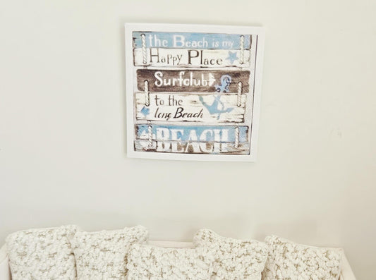 Beach Sign Print | 1:12 scale dolls house miniature