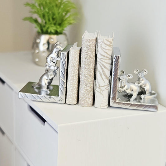 Mice Bookends | 1:12 scale dolls house miniature